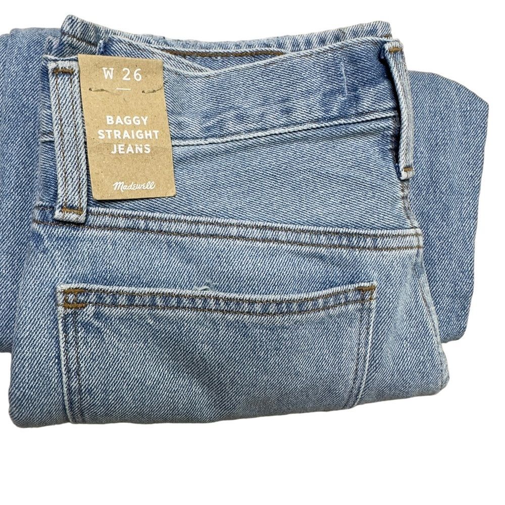 Madewell Tall Baggy Straight Jeans Size 26 - Picture 5 of 9